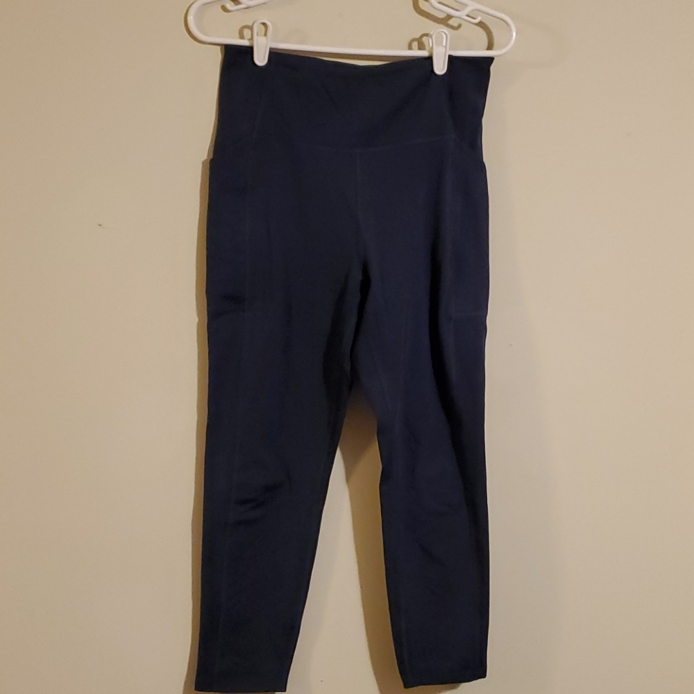 Girlfriend Collective Navy compressive leggings